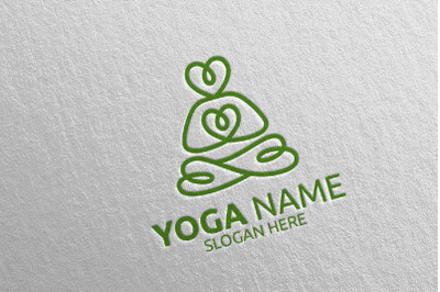 Yoga and Spa Lotus Flower logo 56