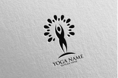 Yoga and Spa Lotus Flower logo 58