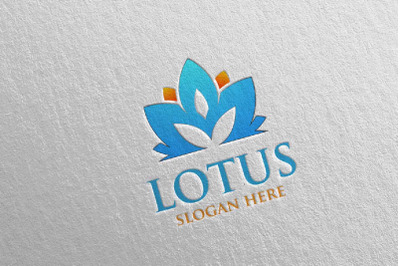 Yoga and Spa Lotus Flower logo 59