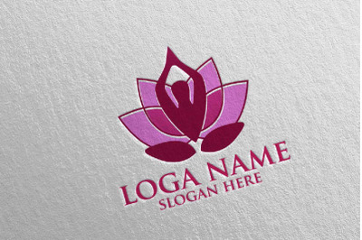 Yoga and Spa Lotus Flower logo 66