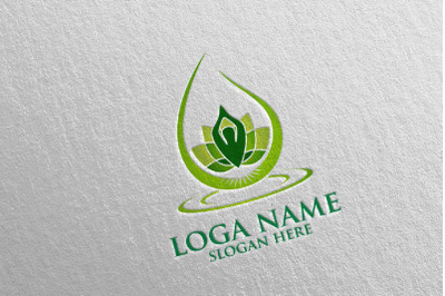 Yoga and Spa Lotus Flower logo 67