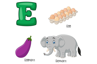 Illustration of E Alphabet