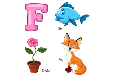 Illustration of F Alphabet