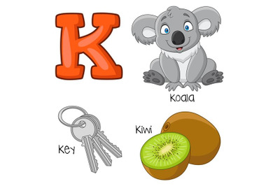 Illustration of K Alphabet