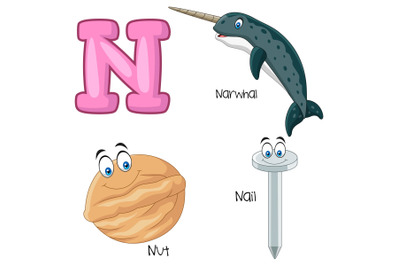 Illustration of N Alphabet