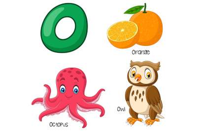 Illustration of O Alphabet