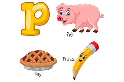 Illustration of P Alphabet