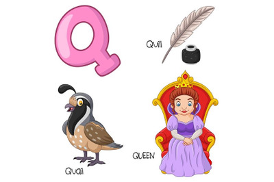 Illustration of Q Alphabet