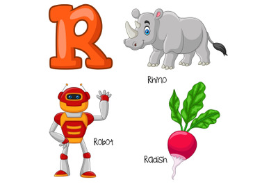 Illustration of R Alphabet