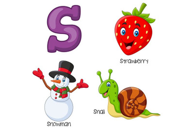 Illustration of S Alphabet