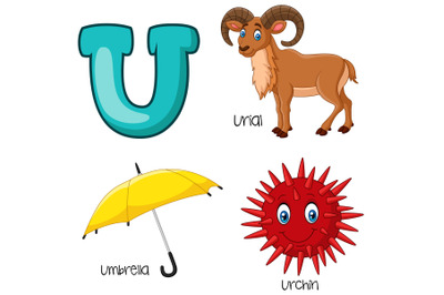 Illustration of U Alphabet