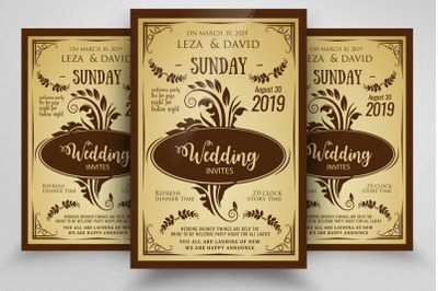 Wedding Invitation Card Flyer Template