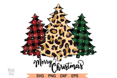 Christmas Tree Buffalo Plaid SVG, Merry Christmas SVG