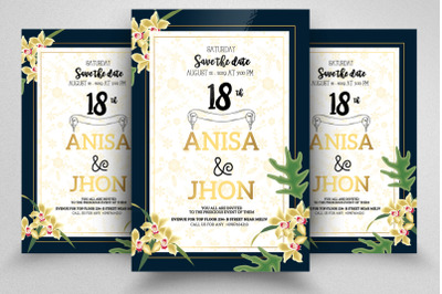 Save The Date Wedding Flyer Template