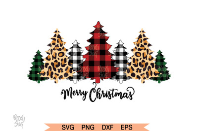 Buffalo Plaid Trees svg, Christmas Tree set SVG