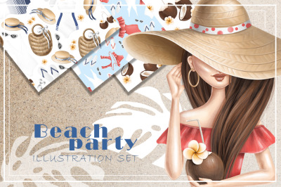 Beach party | Illustration set