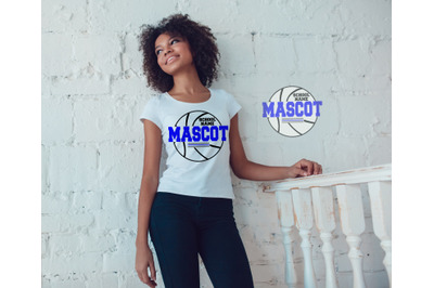 Basketball Mascot SVG, DXF, EPS, and Jpg Files for Cutting Ma