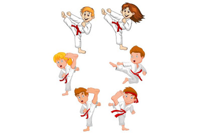 Little Kid Training Karate Collection
