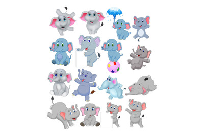 Cartoon Elephants Collection