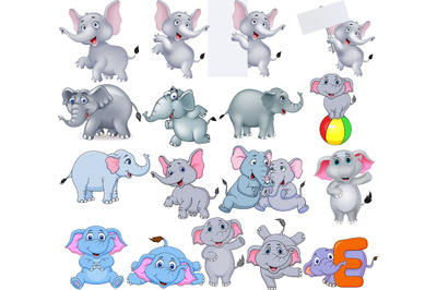 Cartoon Elephants Collection