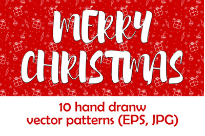 Christmas vector seamless patterns