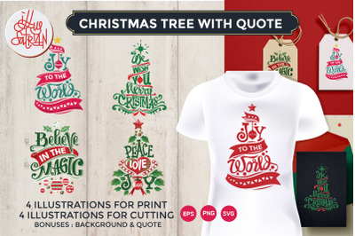 Christmas Tree with Quote