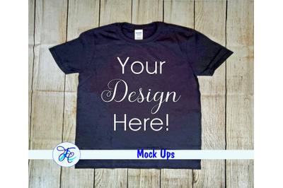 Adult Dark Blue Shirt Mock Ups