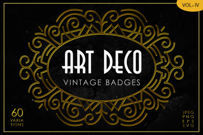 Art Deco Vintage Badges Vol. IV