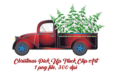 Christmas Pick Up Truck Clip Art