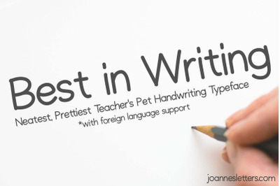 Best in Writing Neatest Prettiest Teacher&#039;s Pet Handwriting