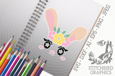 Bunny Rabbit Head 4 SVG&2C; Silhouette Studio&2C; Cricut&2C; Eps&2C; Dxf