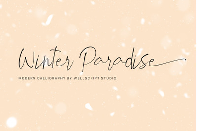 Winter Paradise - Modern Script