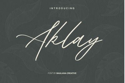 Aklay - Handwritten Font
