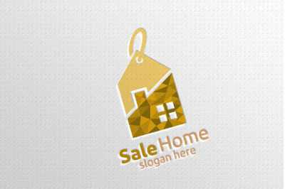 Real estate Logo with Abstract Property and Home shape 3