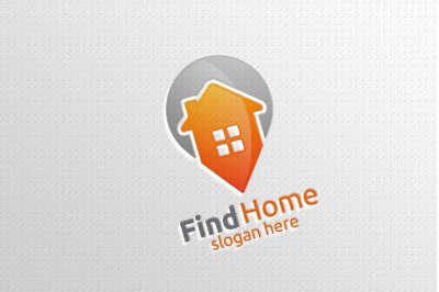 Real estate Logo with Abstract Property and Home shape 5