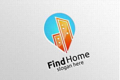 Real estate Logo with Abstract Property and Home shape 7