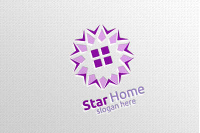 Real estate Logo with Abstract Property and Home shape 16