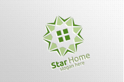 Real estate Logo with Abstract Property and Home shape 17