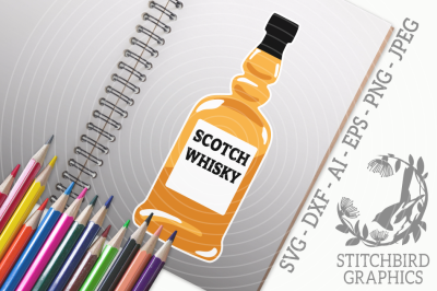 Scotch Whisky SVG, Silhouette Studio, Cricut, Eps, Dxf, AI