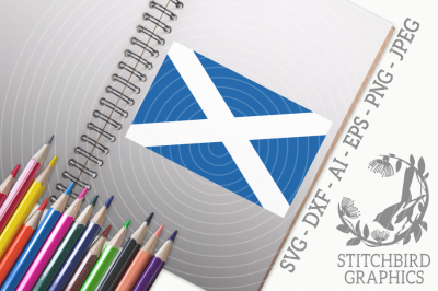 Scottish Flag SVG, Silhouette Studio, Cricut, Eps, Dxf, PNG