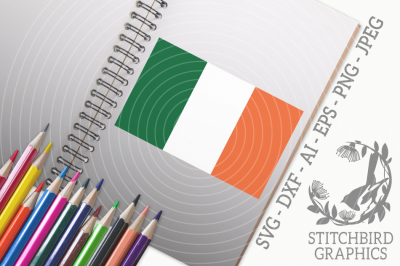 Irish Flag SVG, Silhouette Studio, Cricut, Eps, Dxf, AI, PNG