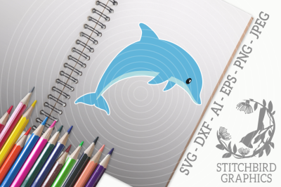 Dolphin SVG, Silhouette Studio, Cricut, Eps, Dxf, AI, PNG