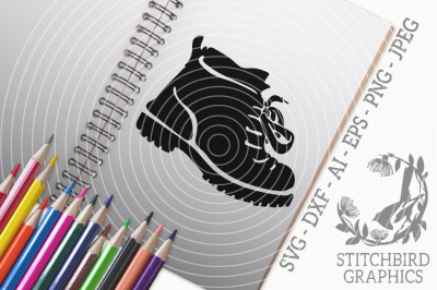 Hiking Boot 1 SVG, Silhouette Studio, Cricut, Eps, Dxf, AI, PNG, JPEG