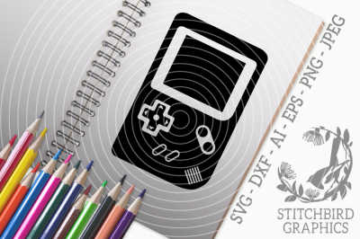 Game Console 1 SVG, Silhouette Studio, Cricut, Eps, Dxf, AI, PNG, JPEG