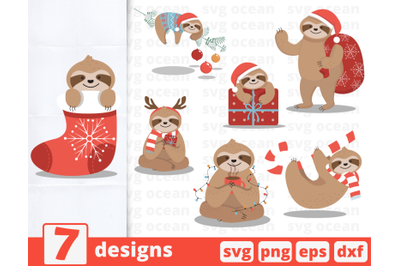 Christmas sloth | Lazy christmas | Sloths | Scarf | Sock | Gifts