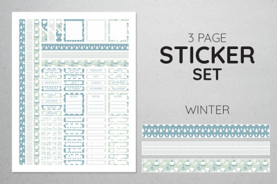 Planner Sticker Set - Winter