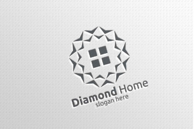 Real estate Logo with Abstract Property and Home shape 21