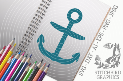 Anchor SVG, Silhouette Studio, Cricut, Eps, Dxf