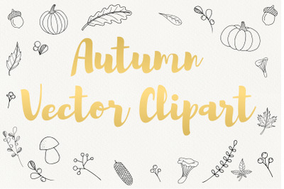 Autun botanical clipart