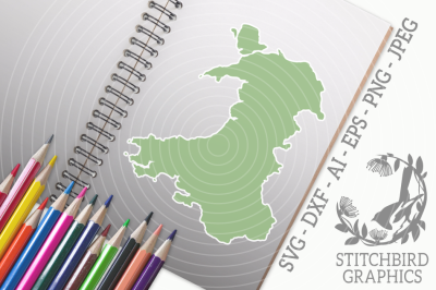 Wales SVG, Silhouette Studio, Cricut, Eps, Dxf, AI, PNG